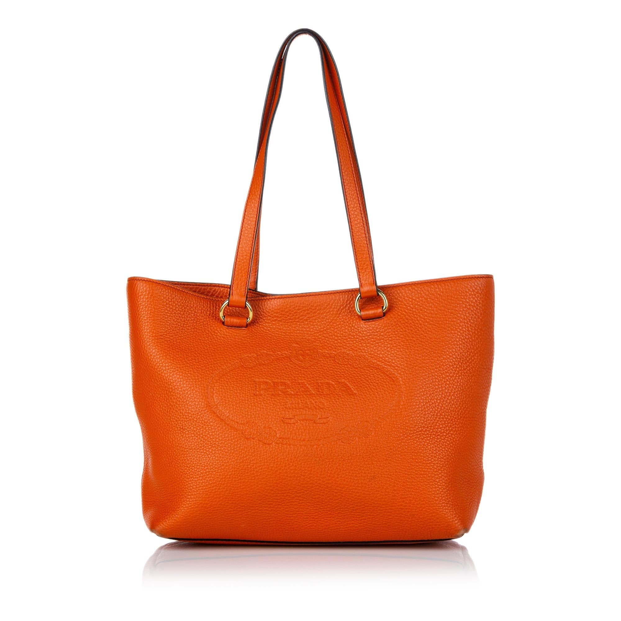 Prada Canapa Vitello Daino Tote Bag (SHG-37584)