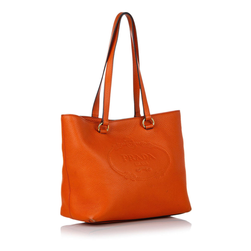 Prada Canapa Vitello Daino Tote Bag (SHG-37584)