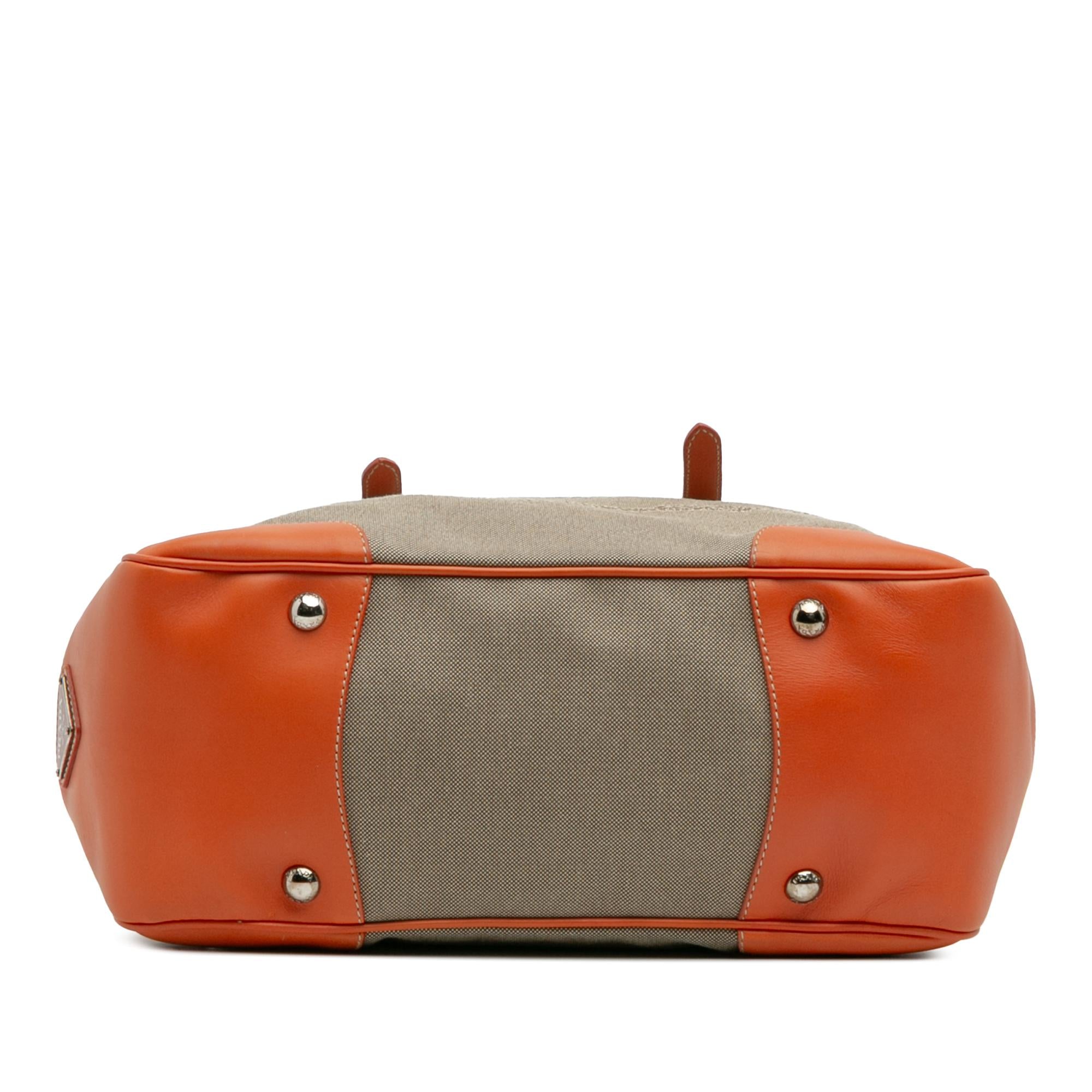 Prada Canvas Canapa Logo Convertible Tote