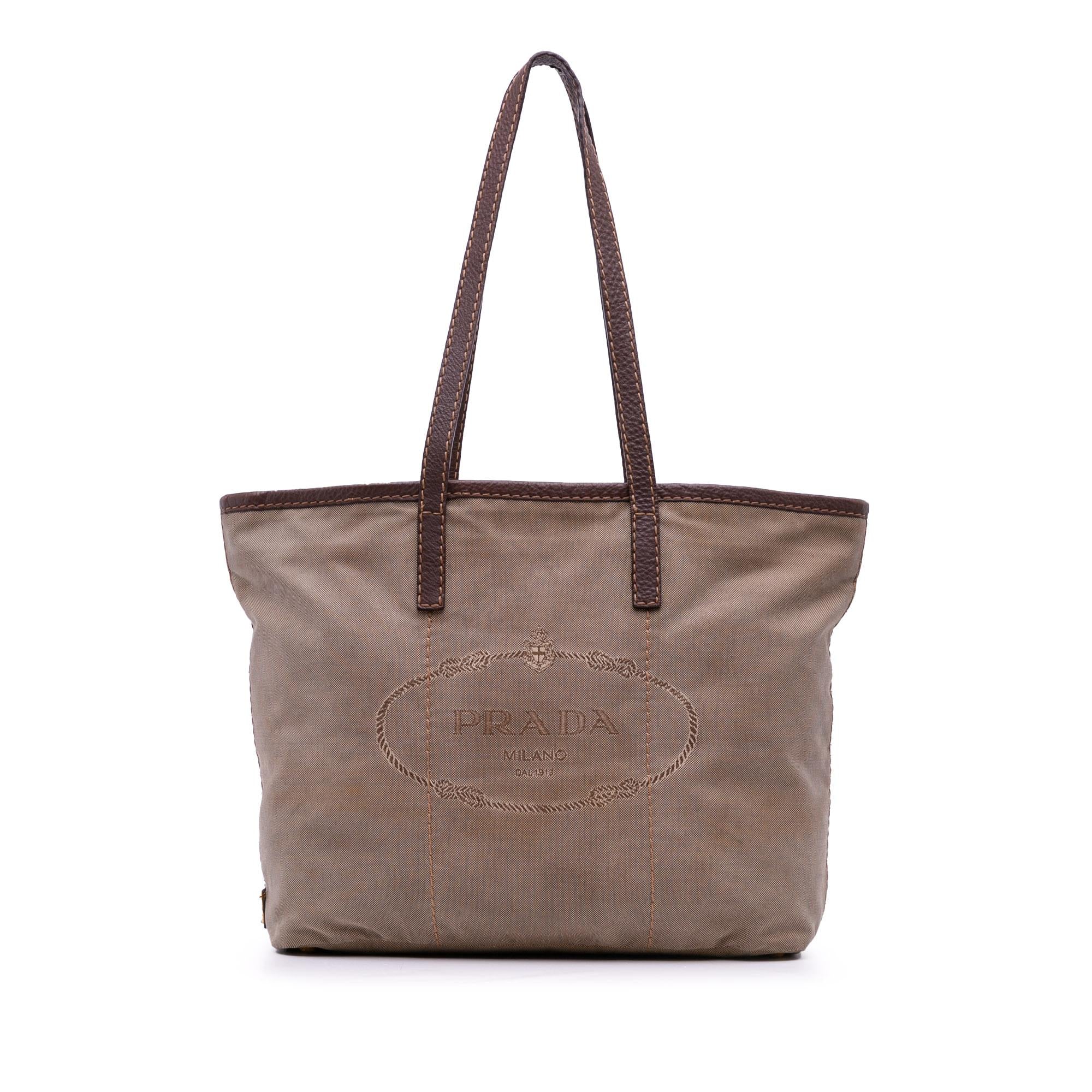 Prada Canvas Canapa Logo Tote
