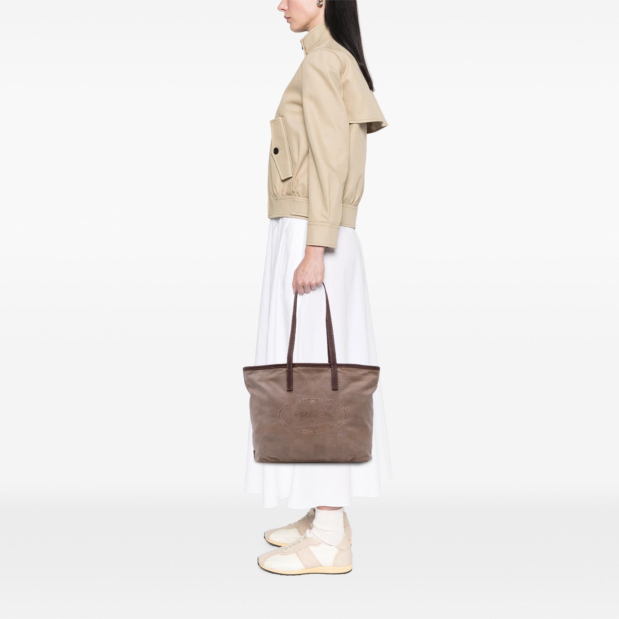 Prada Canvas Canapa Logo Tote