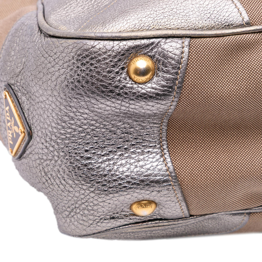 Prada Canvas Canapa Logo Tote
