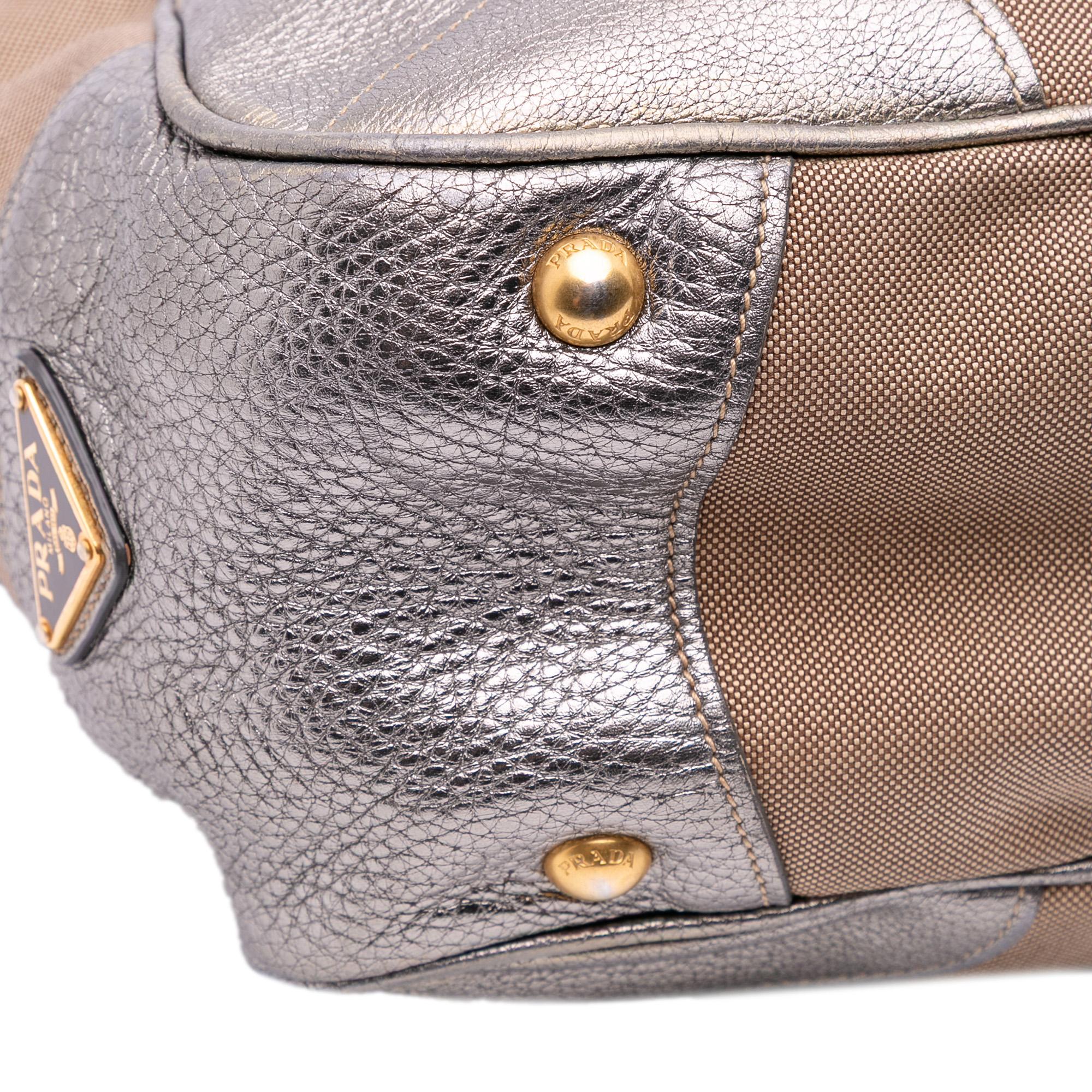 Prada Canvas Canapa Logo Tote