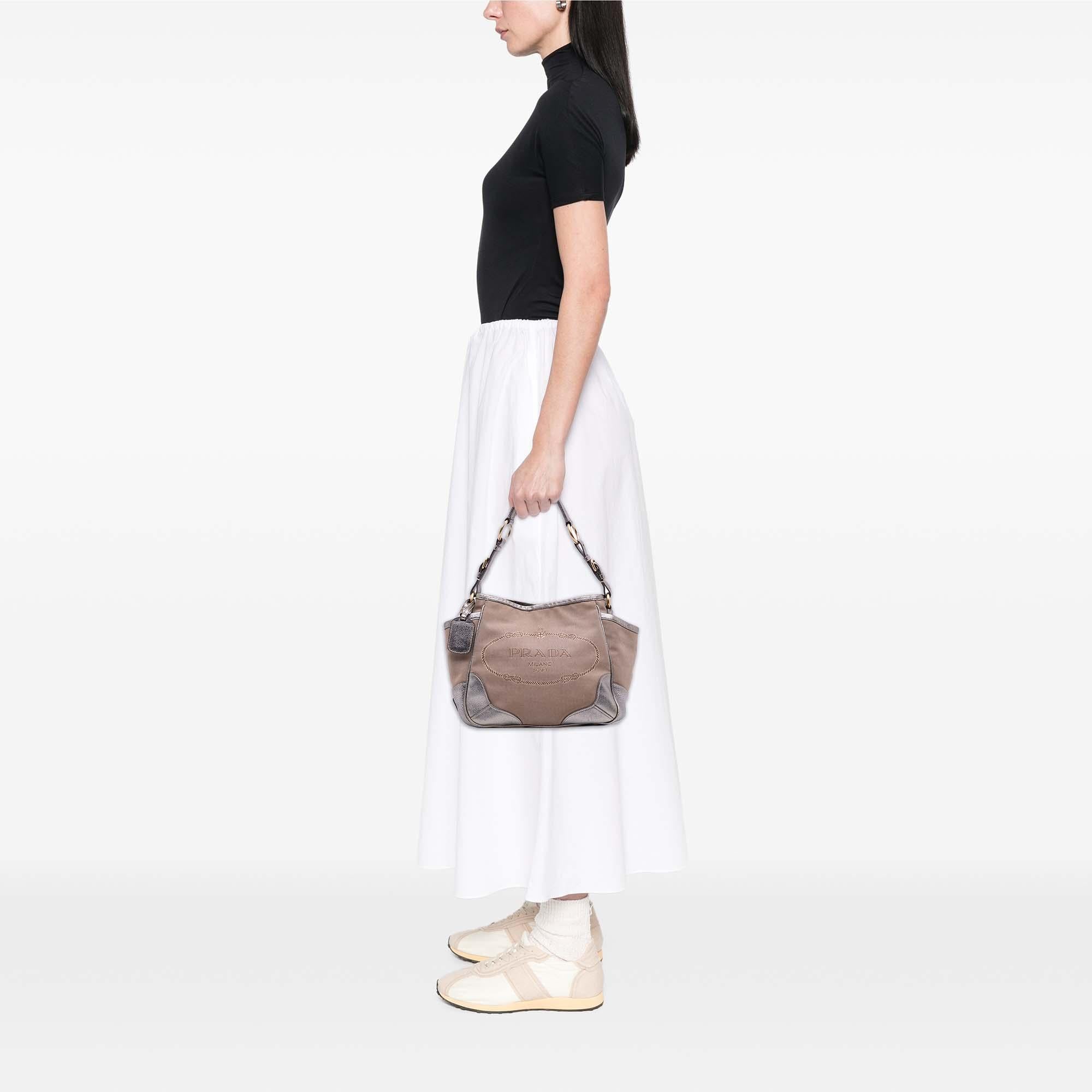 Prada Canvas Canapa Logo Tote
