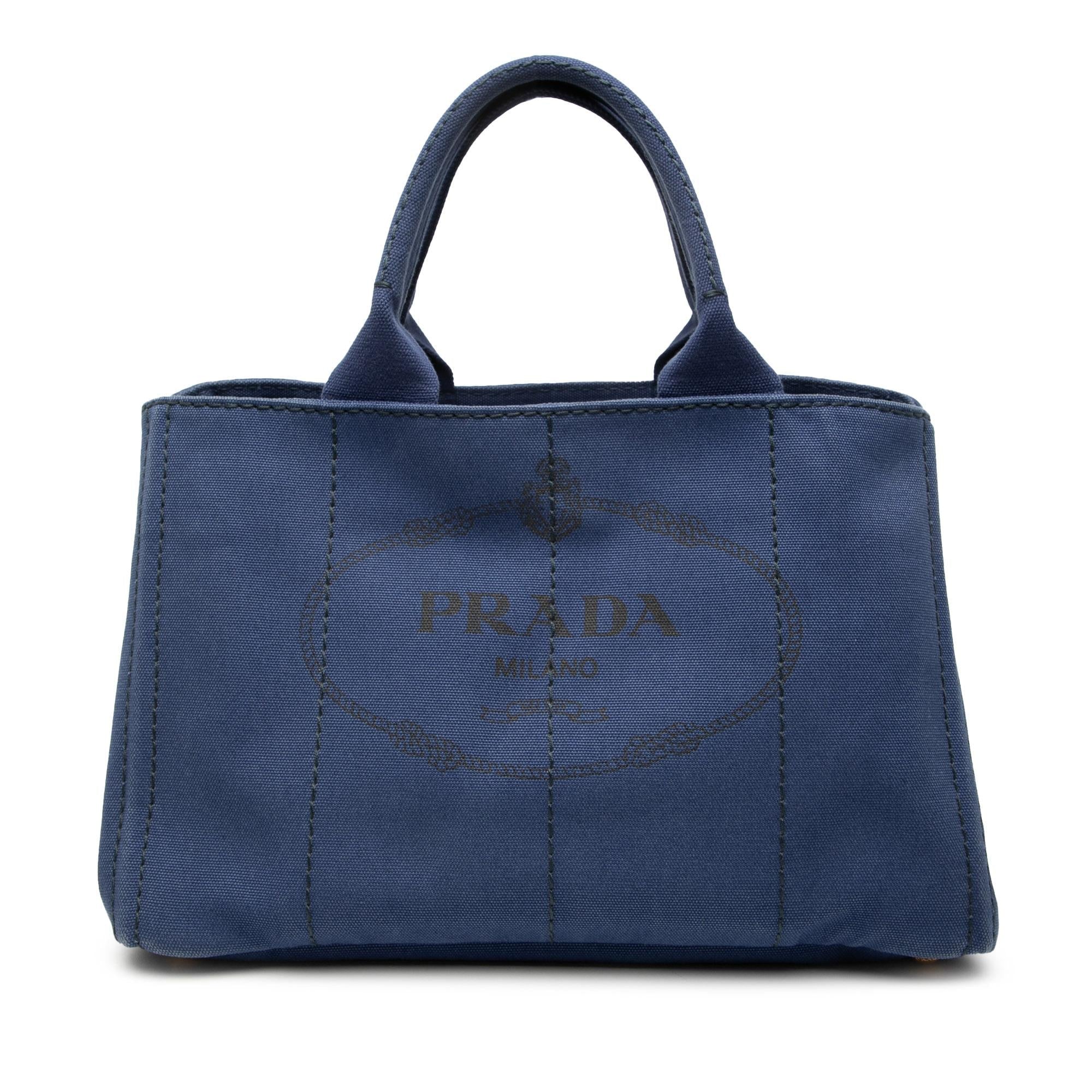 Prada Canvas Canapa Logo Tote