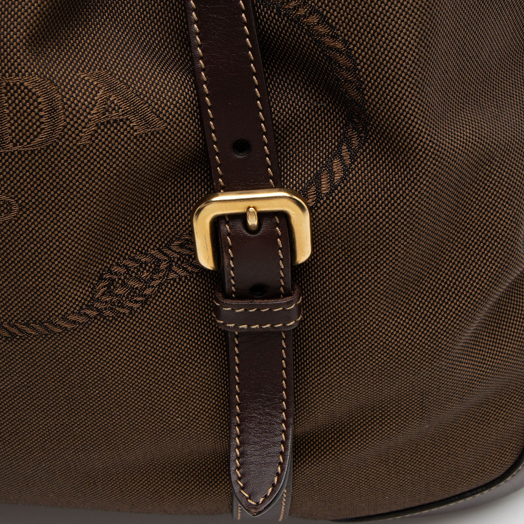 Prada Canapa Logo Belted Tote (SHF-zDMSqS)