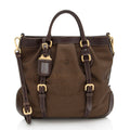 Prada Canapa Logo Belted Tote (SHF-zDMSqS)