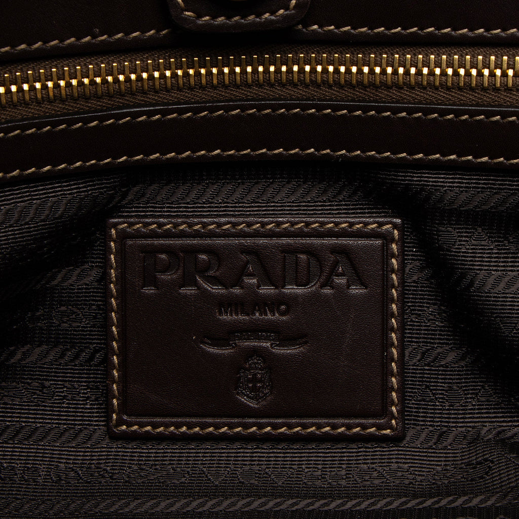 Prada Canapa Logo Belted Tote (SHF-zDMSqS)