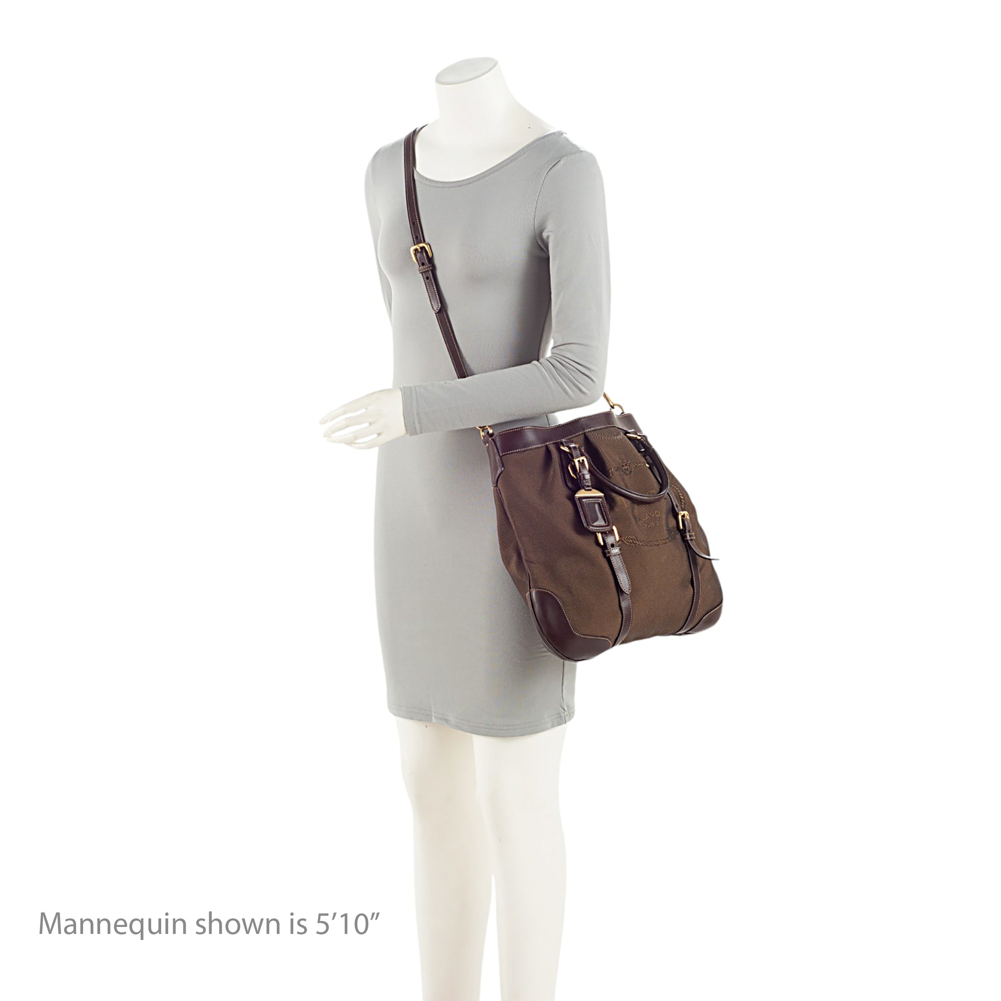 Prada Canapa Logo Belted Tote (SHF-zDMSqS)