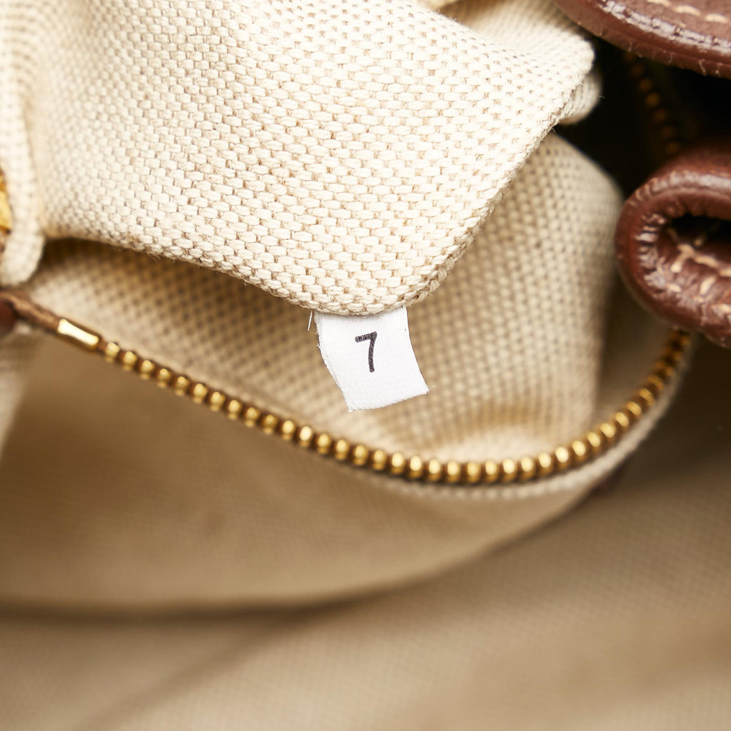 Prada Cervo Drawstring Leather Tote (SHG-37104)