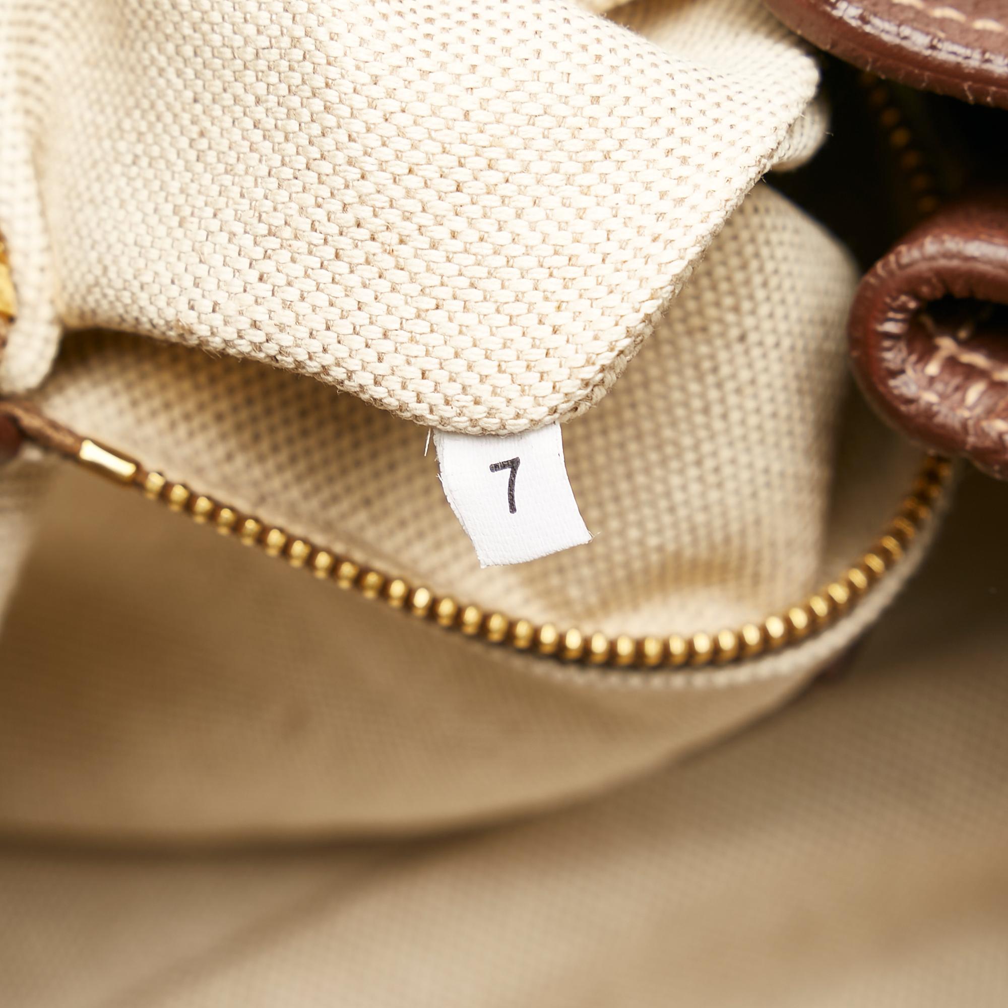 Prada Cervo Drawstring Leather Tote (SHG-37104)