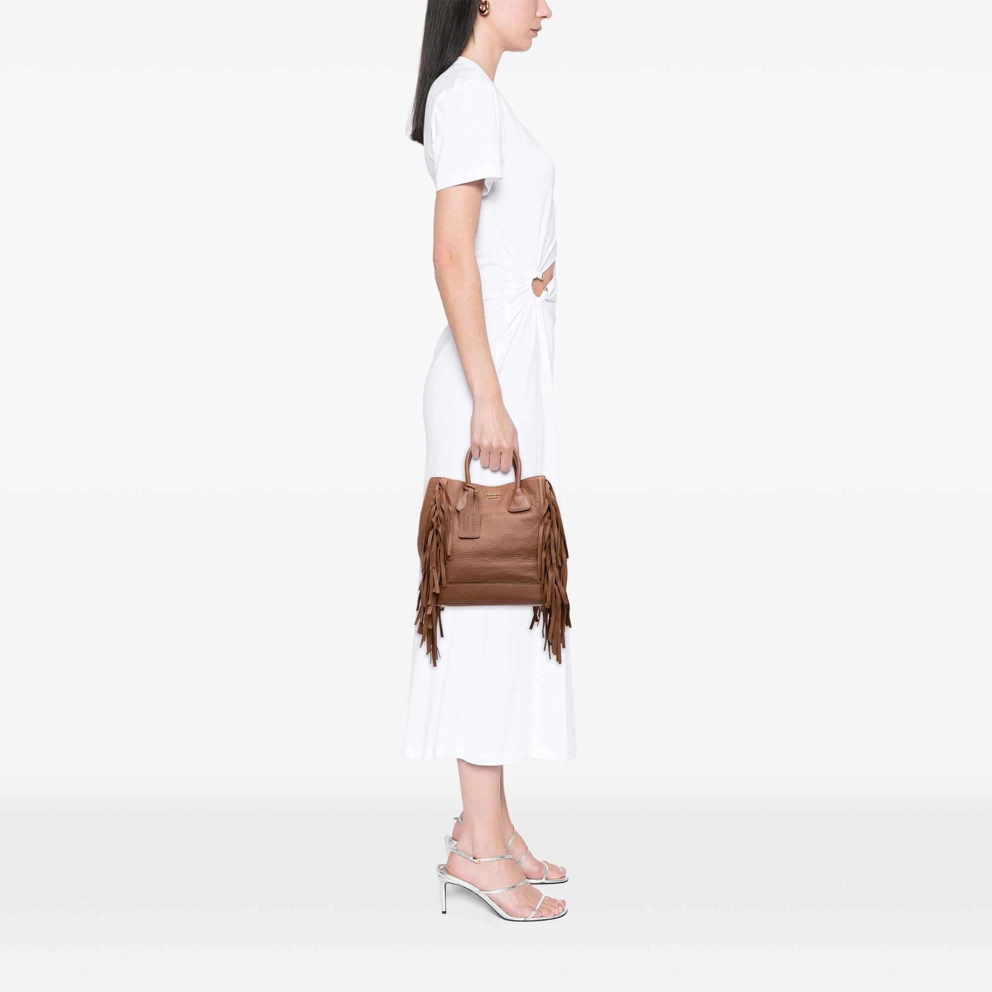 Prada Cervo Fringe Tote