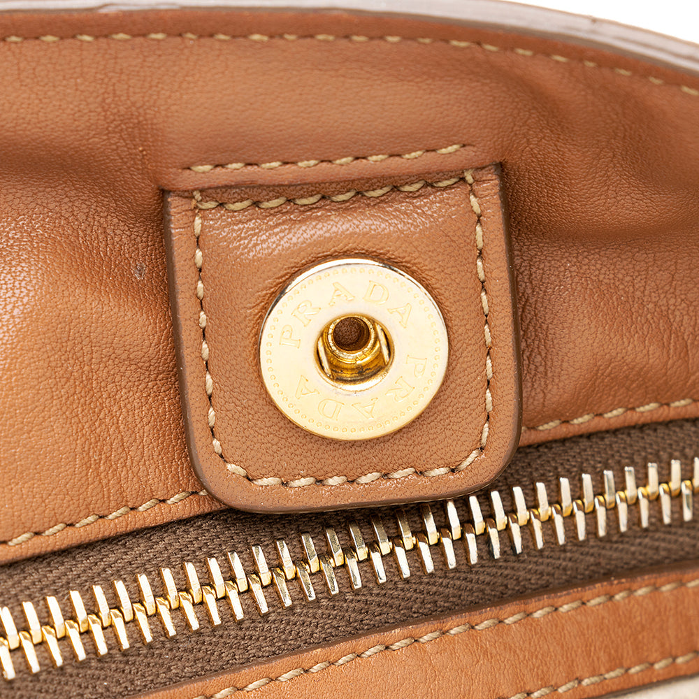 Prada Cervo Leather Convertible Tote (SHF-20292)