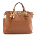 Prada Cervo Leather Convertible Tote (SHF-20292)