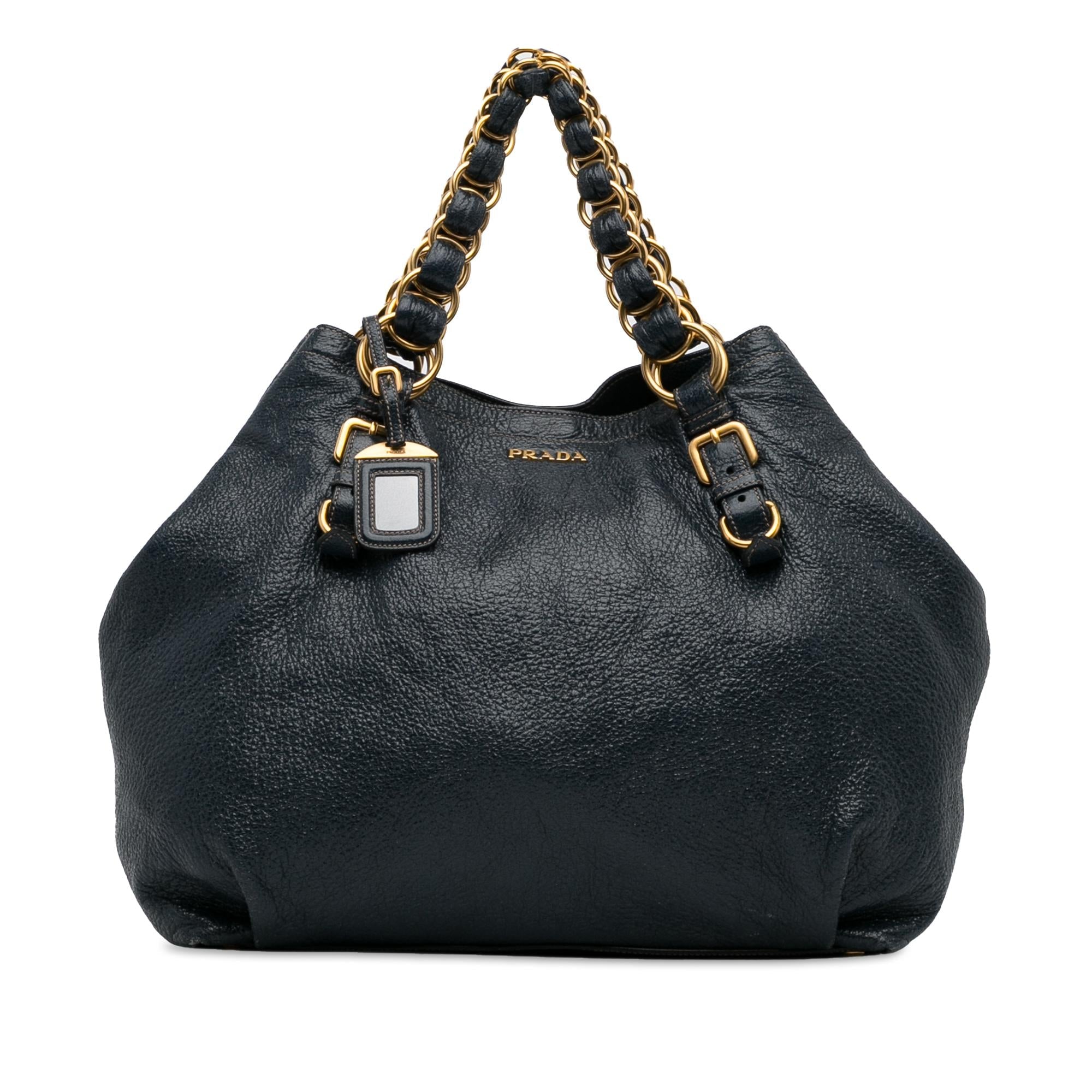 Prada Cervo Lux Chain Tote (SHG-8kccG2)