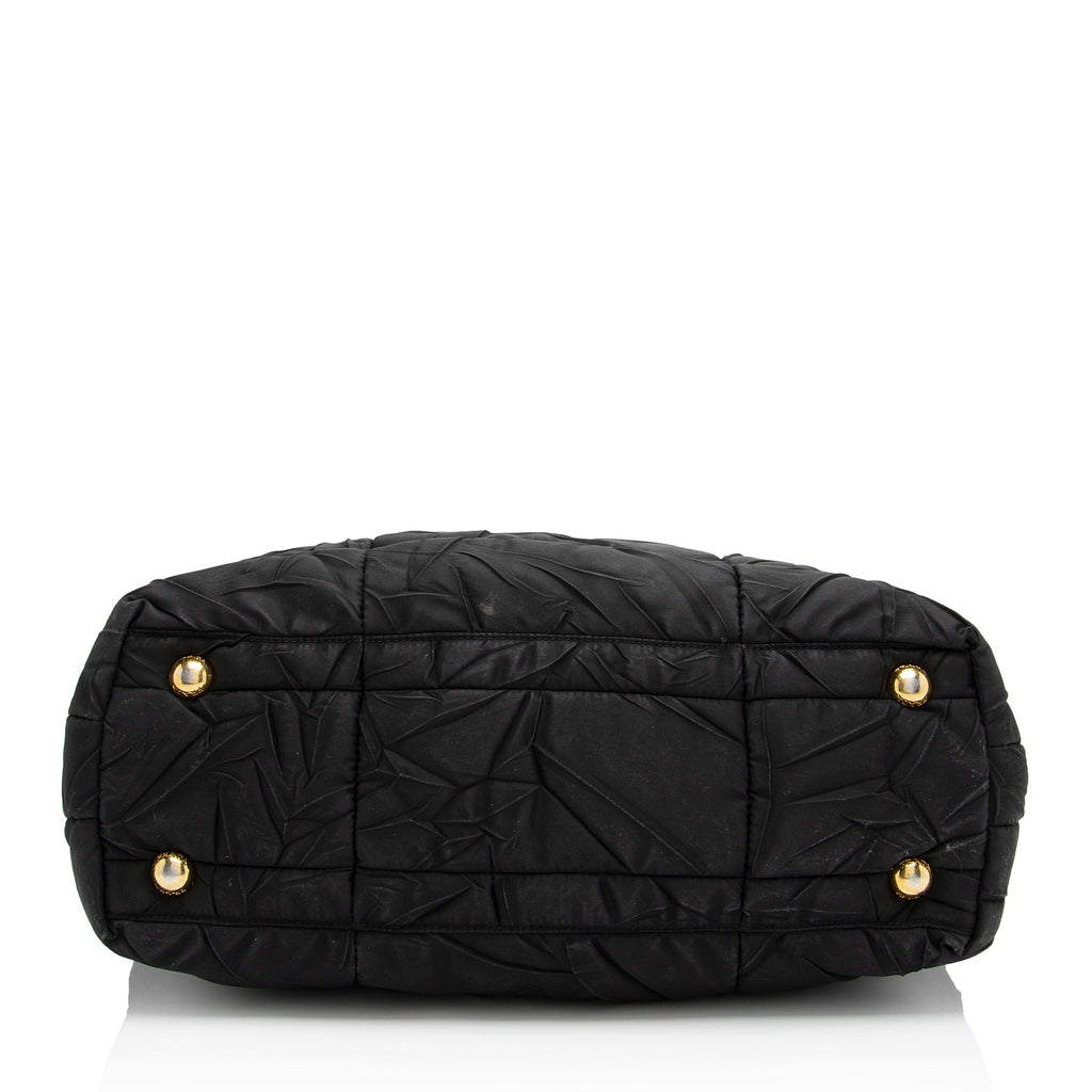 Prada Chevron Quilted Tessuto Convertible Large Tote (SHF-23247)