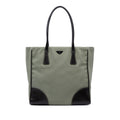 Prada Cinghiale Trimmed Canvas Canapa Tote