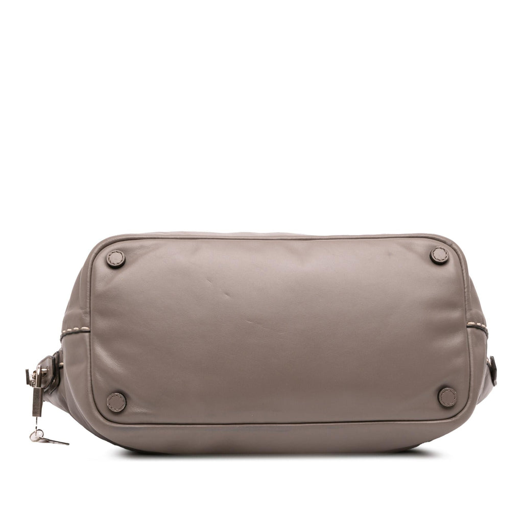 Prada City Calf Hand Stitched Zip Tote