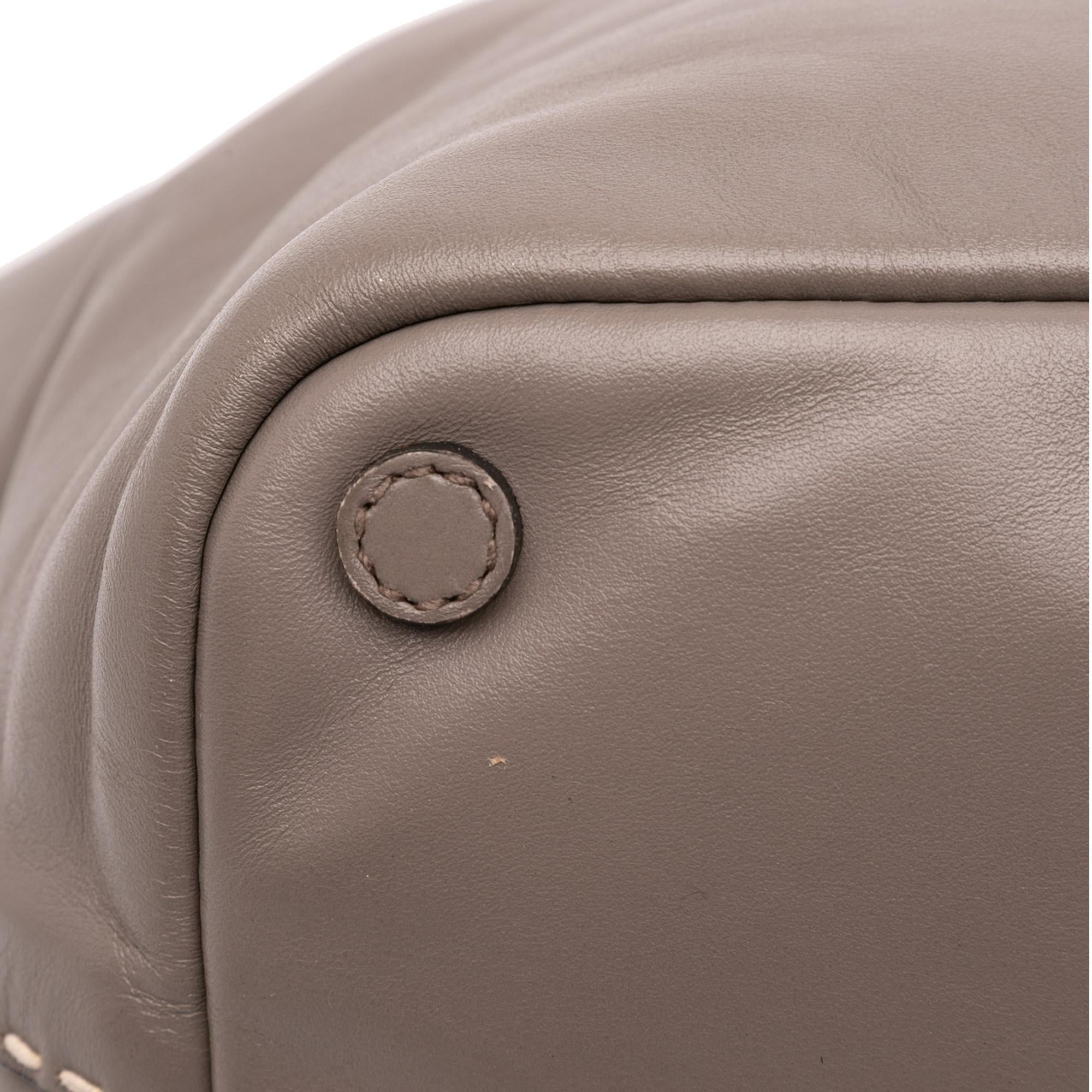 Prada City Calf Hand Stitched Zip Tote