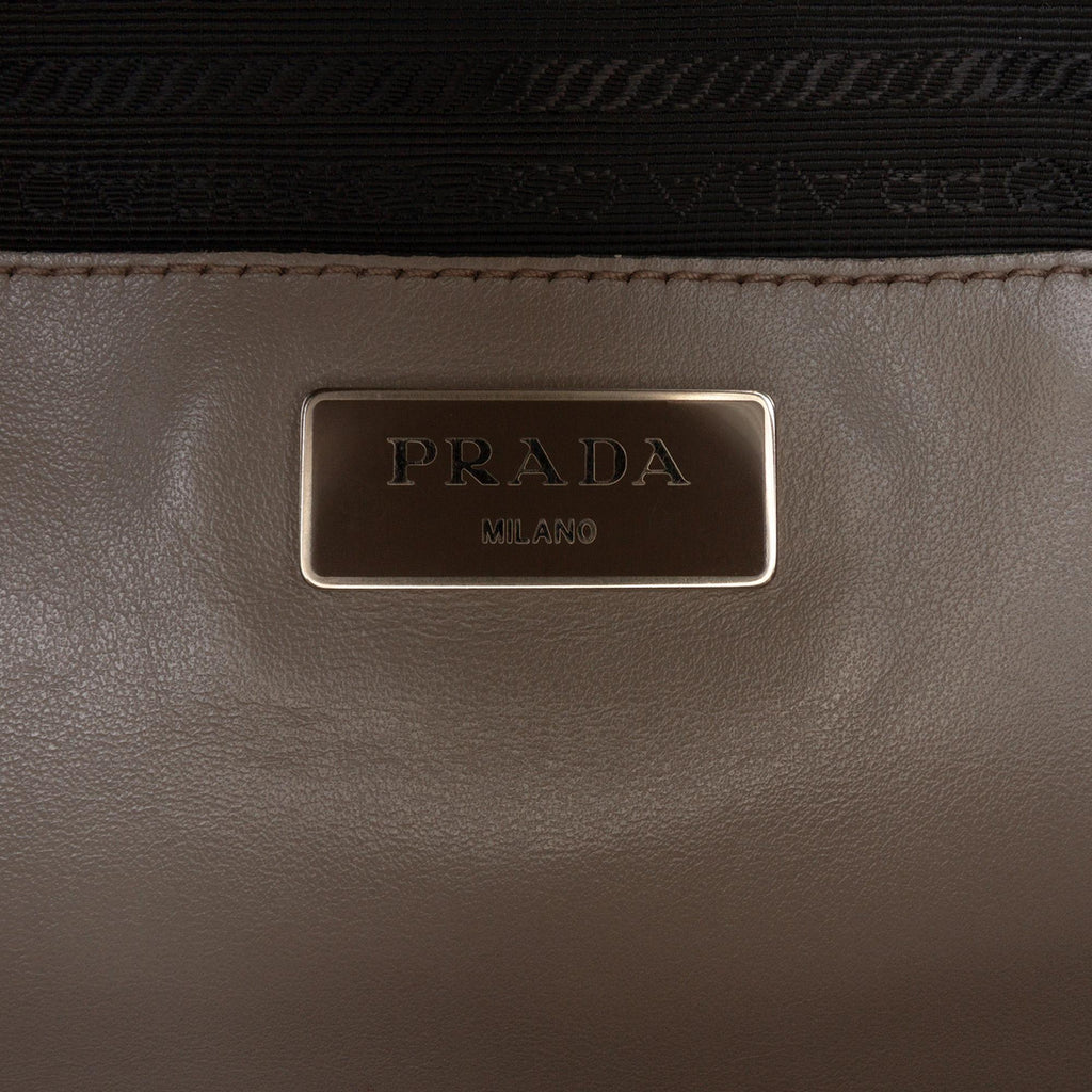 Prada City Calf Hand Stitched Zip Tote