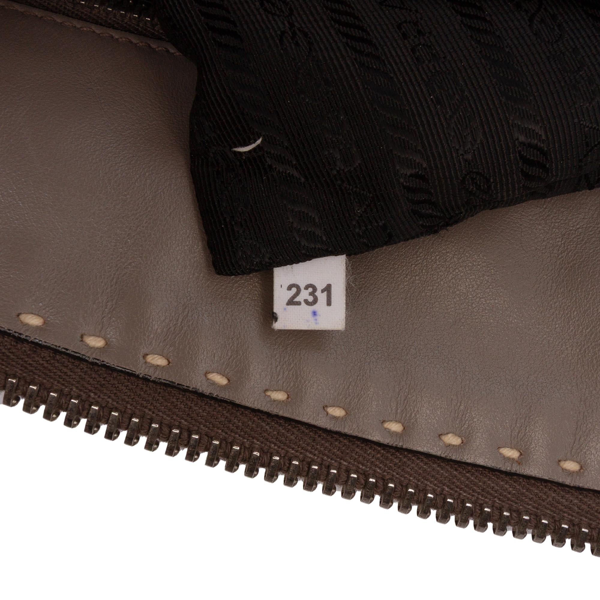 Prada City Calf Hand Stitched Zip Tote