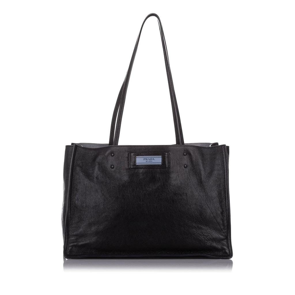 Prada Etiquette Leather Tote Bag (SHG-32338)