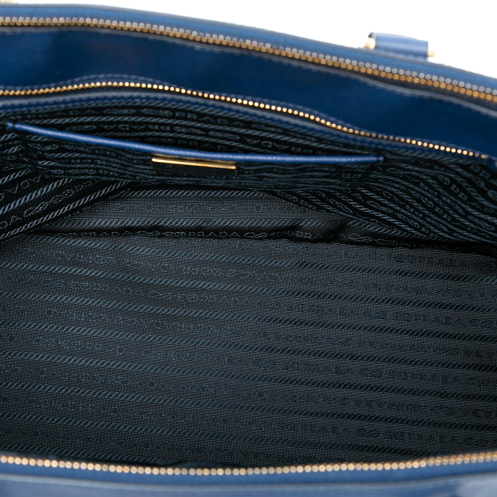 Prada Extra Large Saffiano Lux Galleria Double Zip Tote