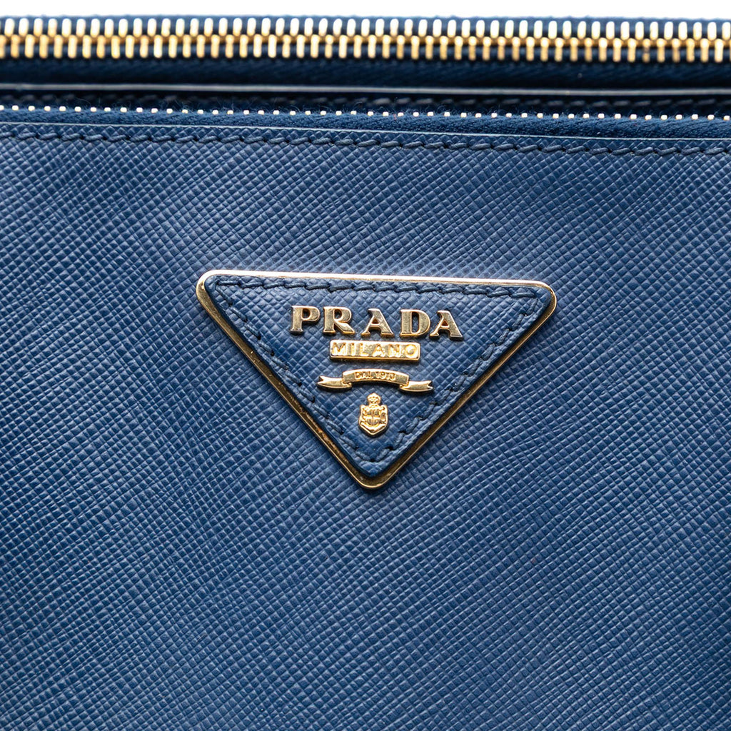 Prada Extra Large Saffiano Lux Galleria Double Zip Tote