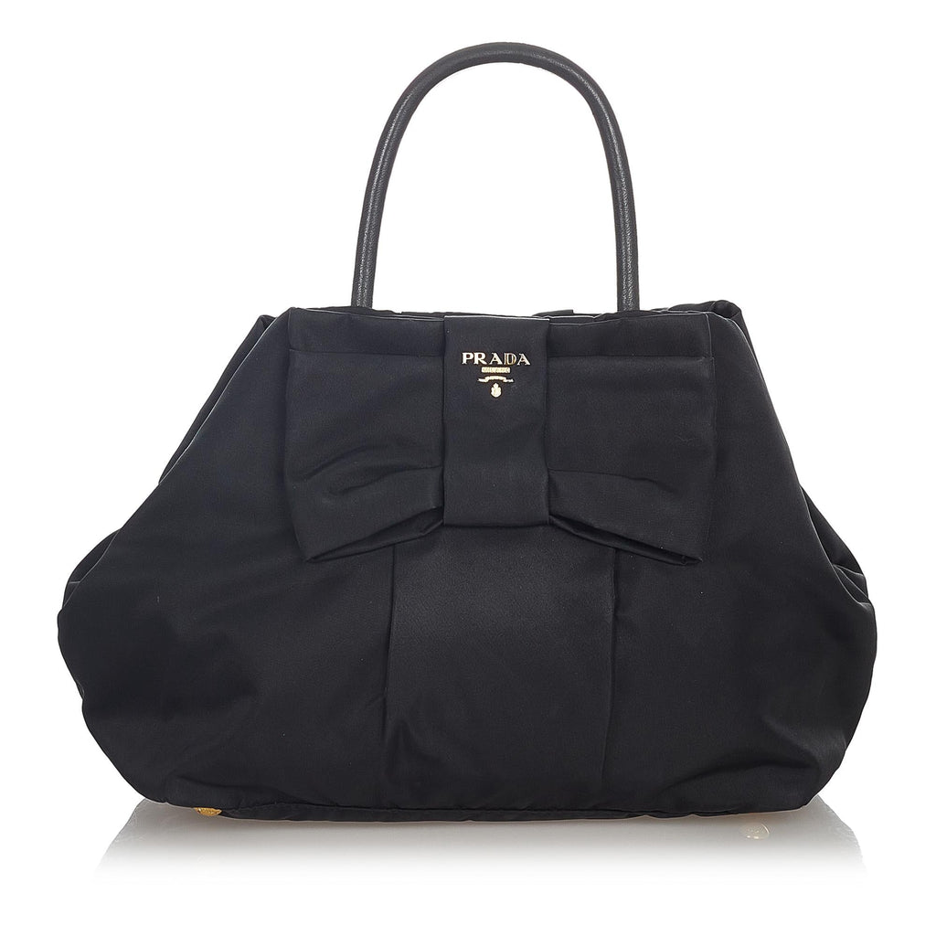 Prada Fiocco Bow Tessuto Tote Bag (SHG-23585)