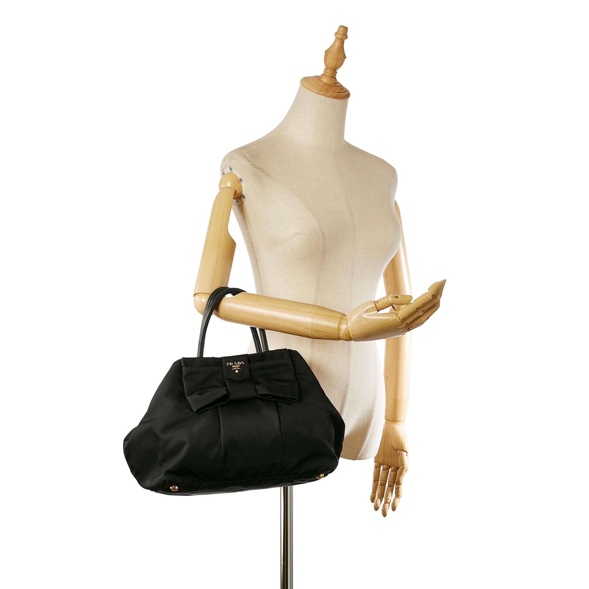 Prada Fiocco Bow Tessuto Tote Bag (SHG-23585)