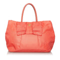 Prada Fiocco Bow Tessuto Tote Bag (SHG-29762)