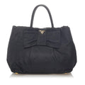 Prada Fiocco Bow Tessuto Tote Bag (SHG-33148)