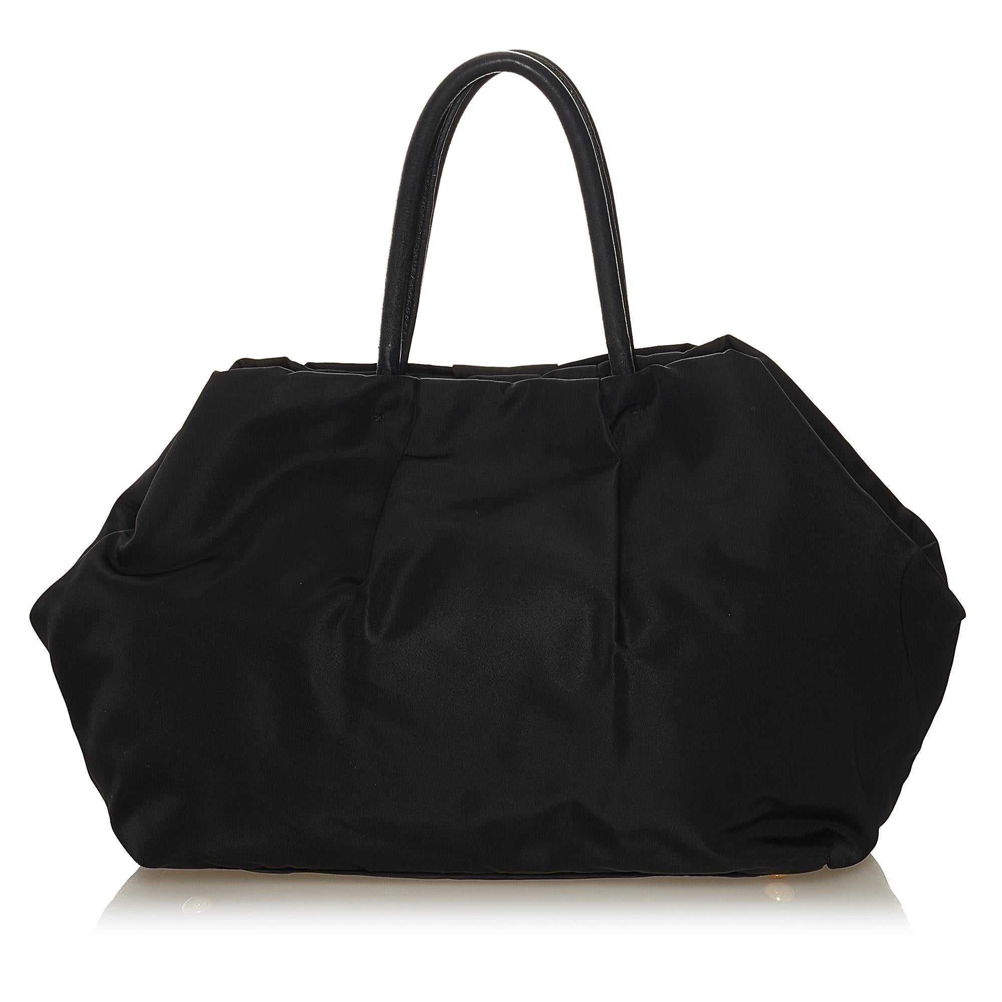Prada Fiocco Bow Tessuto Tote Bag (SHG-34373)