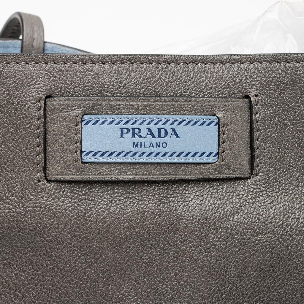 Prada Glace Calf Etiquette Tote (SHF-ylRJkw)