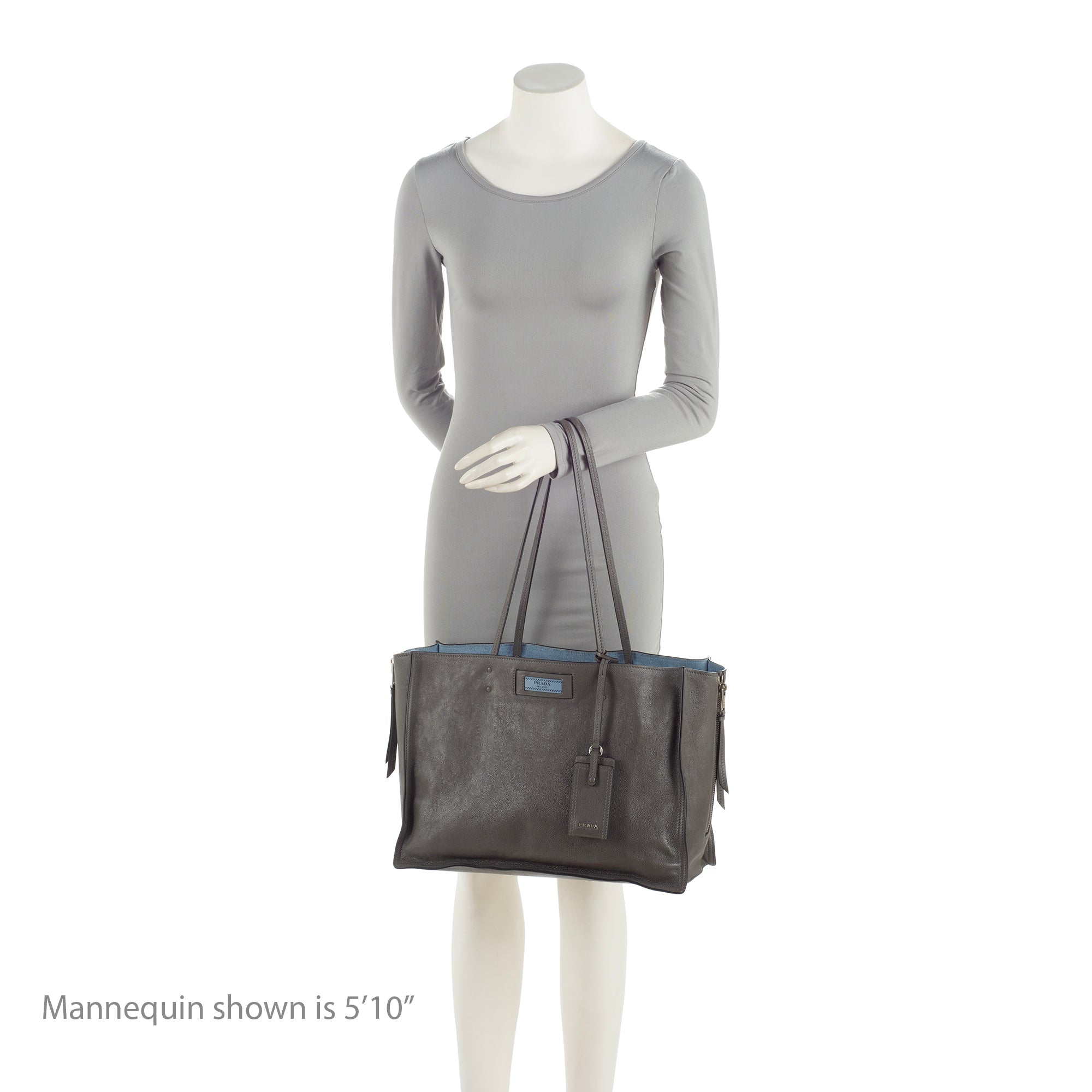 Prada Glace Calf Etiquette Tote (SHF-ylRJkw)