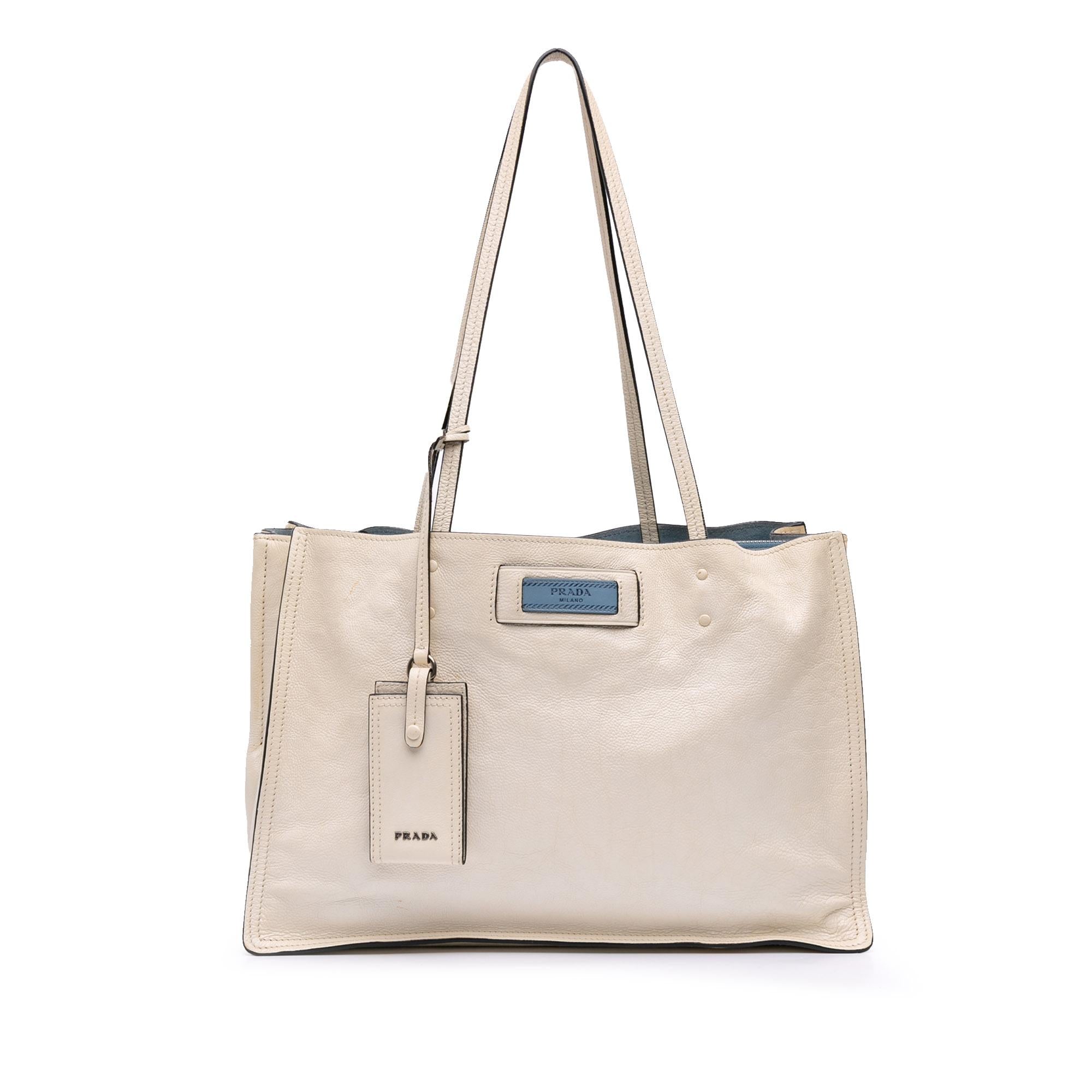 Prada Glace Calf Etiquette Tote