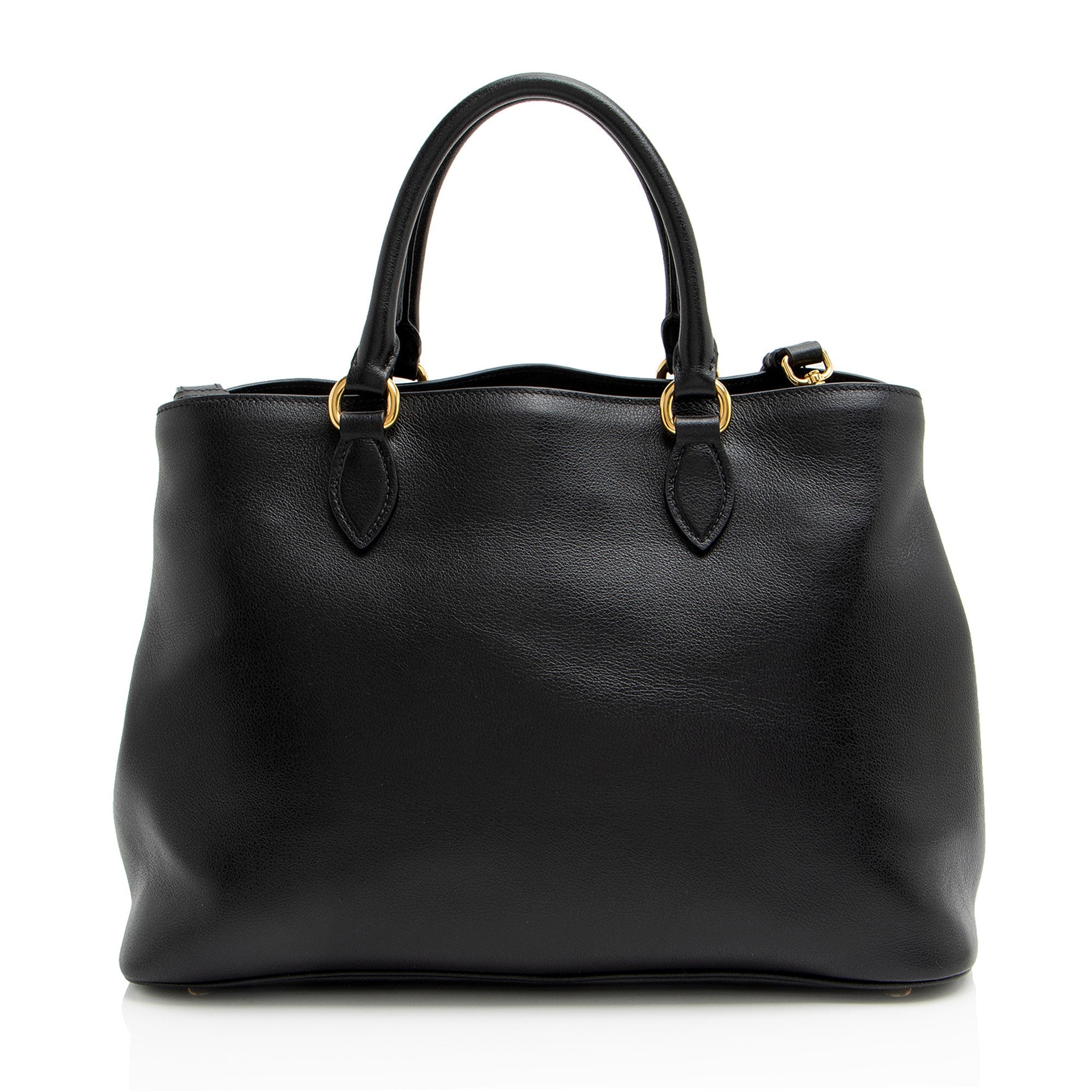 Prada Glace Calf Logo Tote