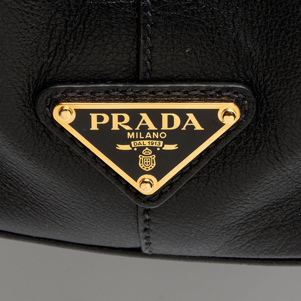 Prada Glace Calf Logo Tote