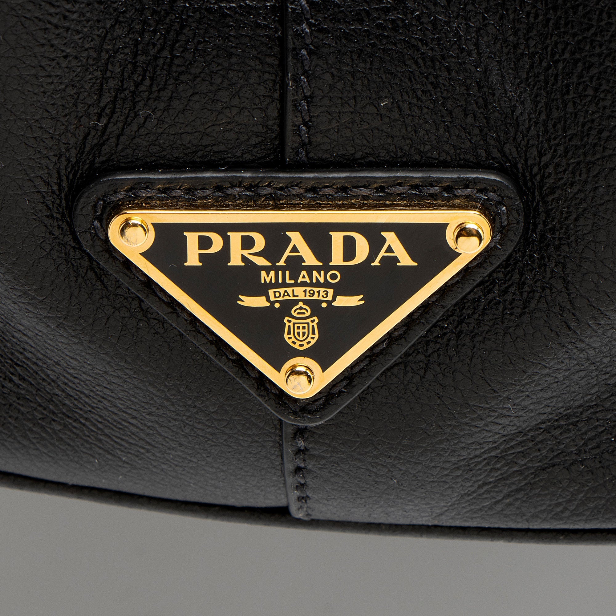 Prada Glace Calf Logo Tote