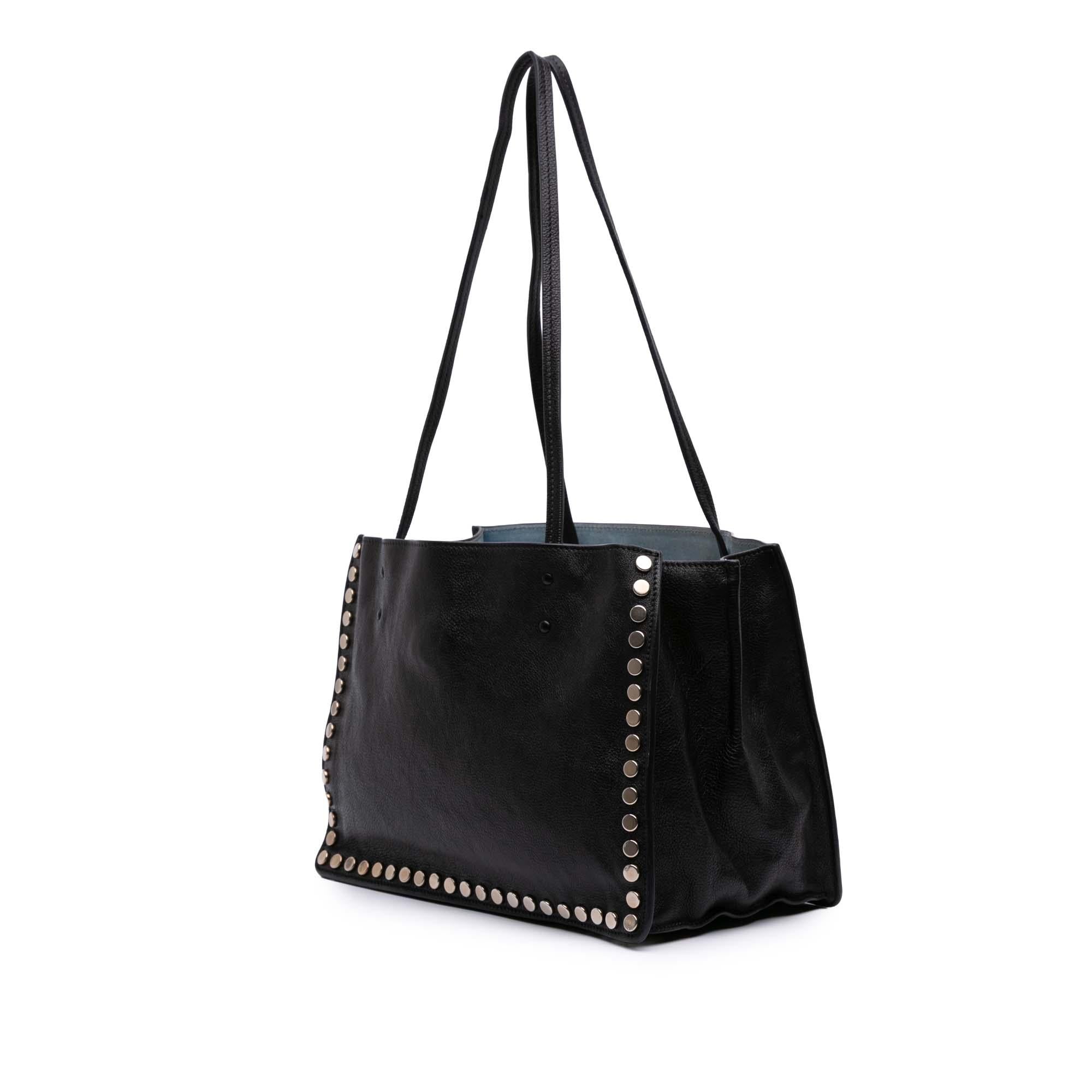 Prada Glace Calf Studded Etiquette Tote