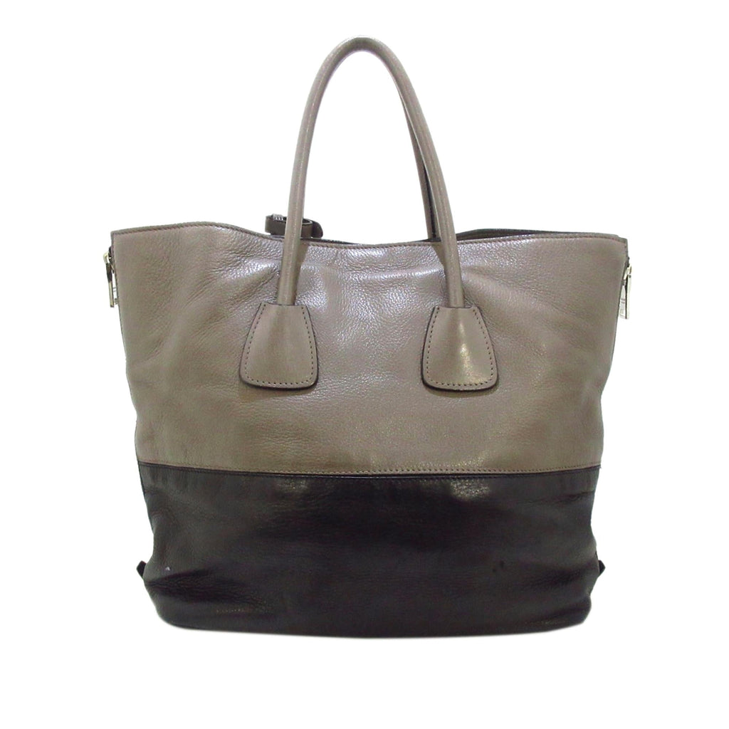 Prada Glace Calf Zippers Tote Bag (SHG-36563)