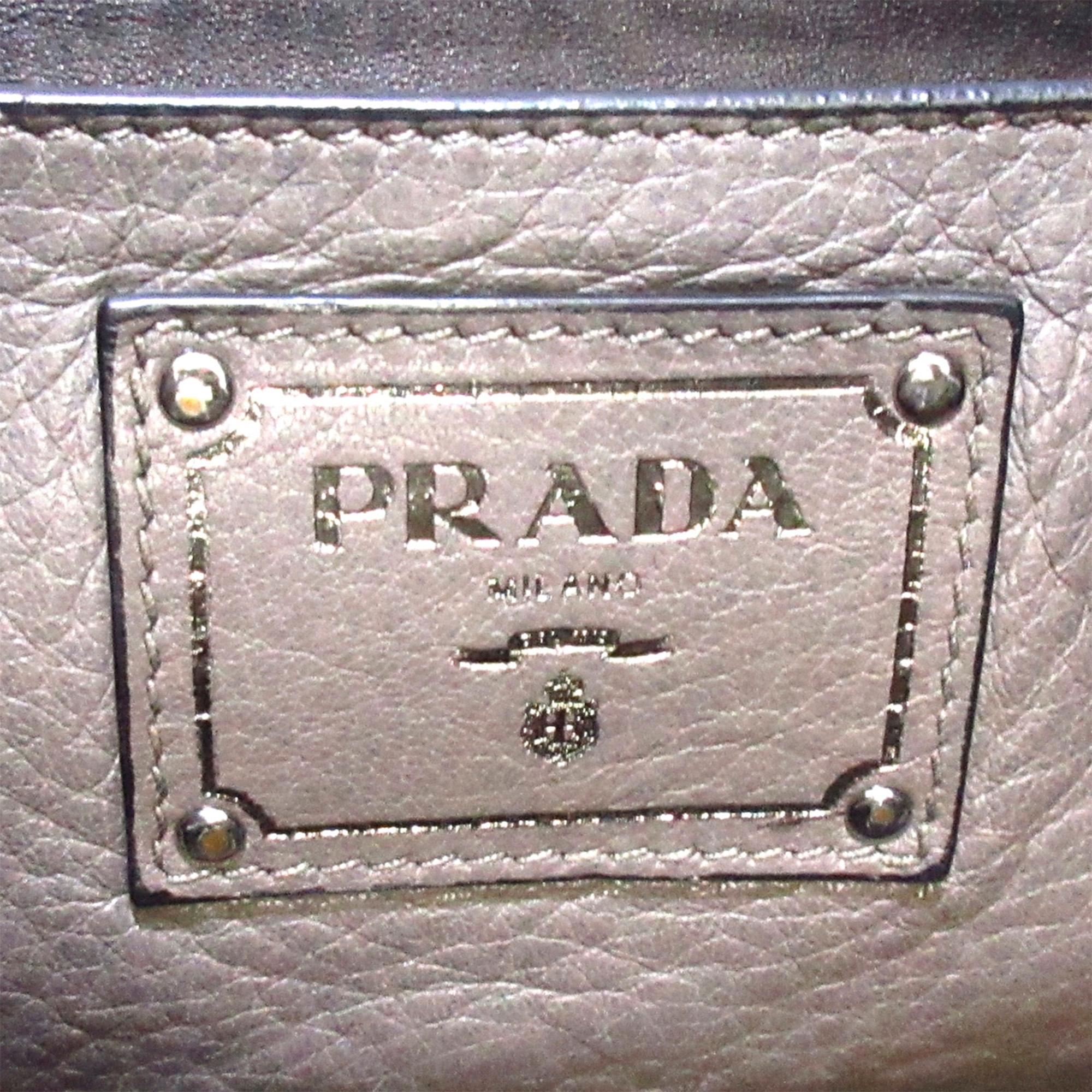 Prada Glace Calf Zippers Tote Bag (SHG-36563)