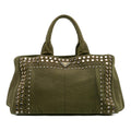 Prada Large Canvas Canapa Bijoux Tote