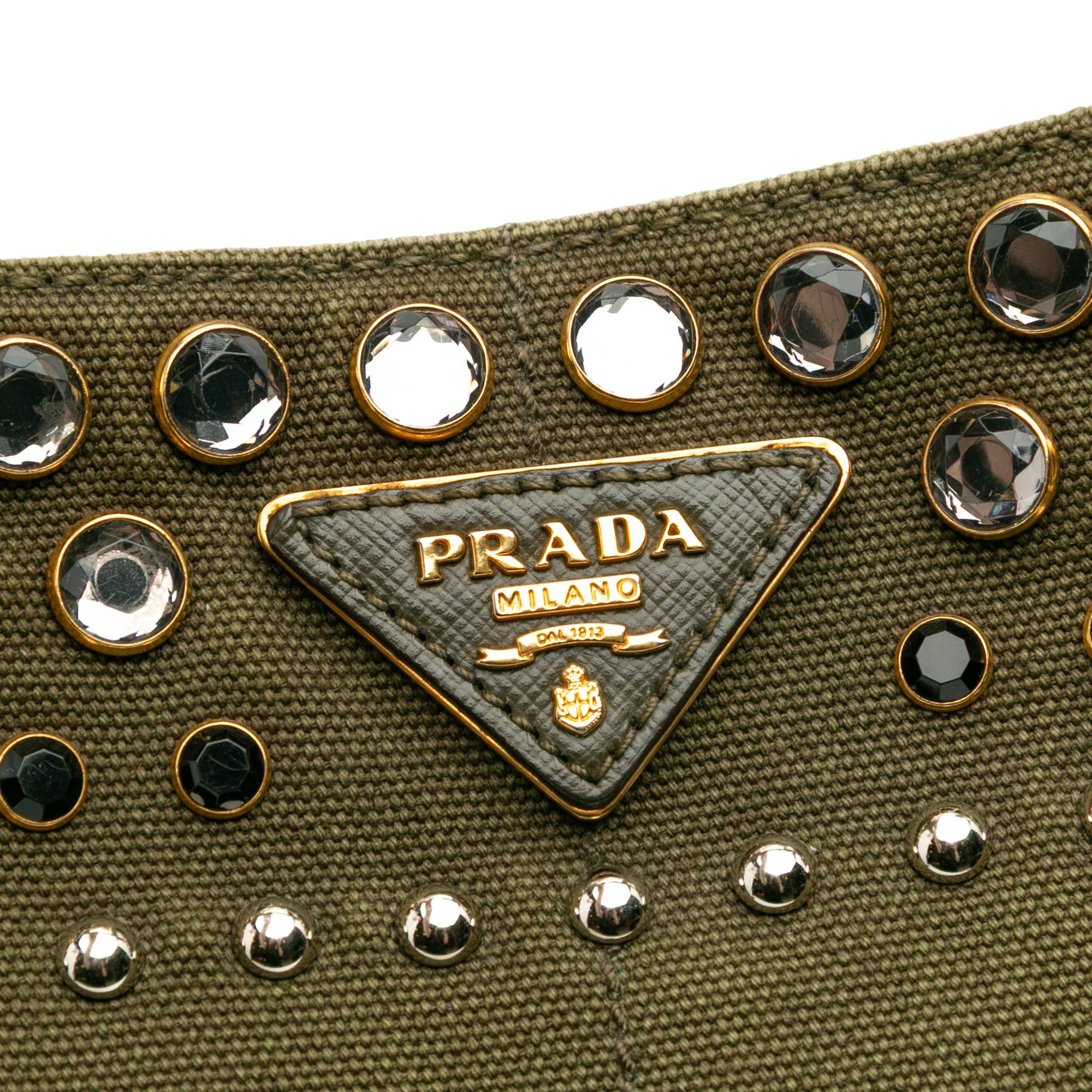 Prada Large Canvas Canapa Bijoux Tote