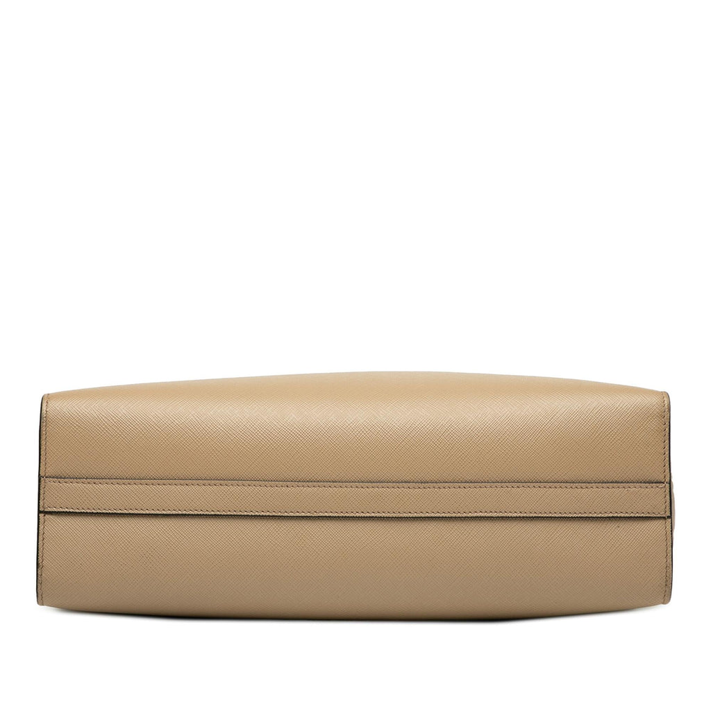Prada Large Saffiano Lux Embossed Logo Convertible Tote
