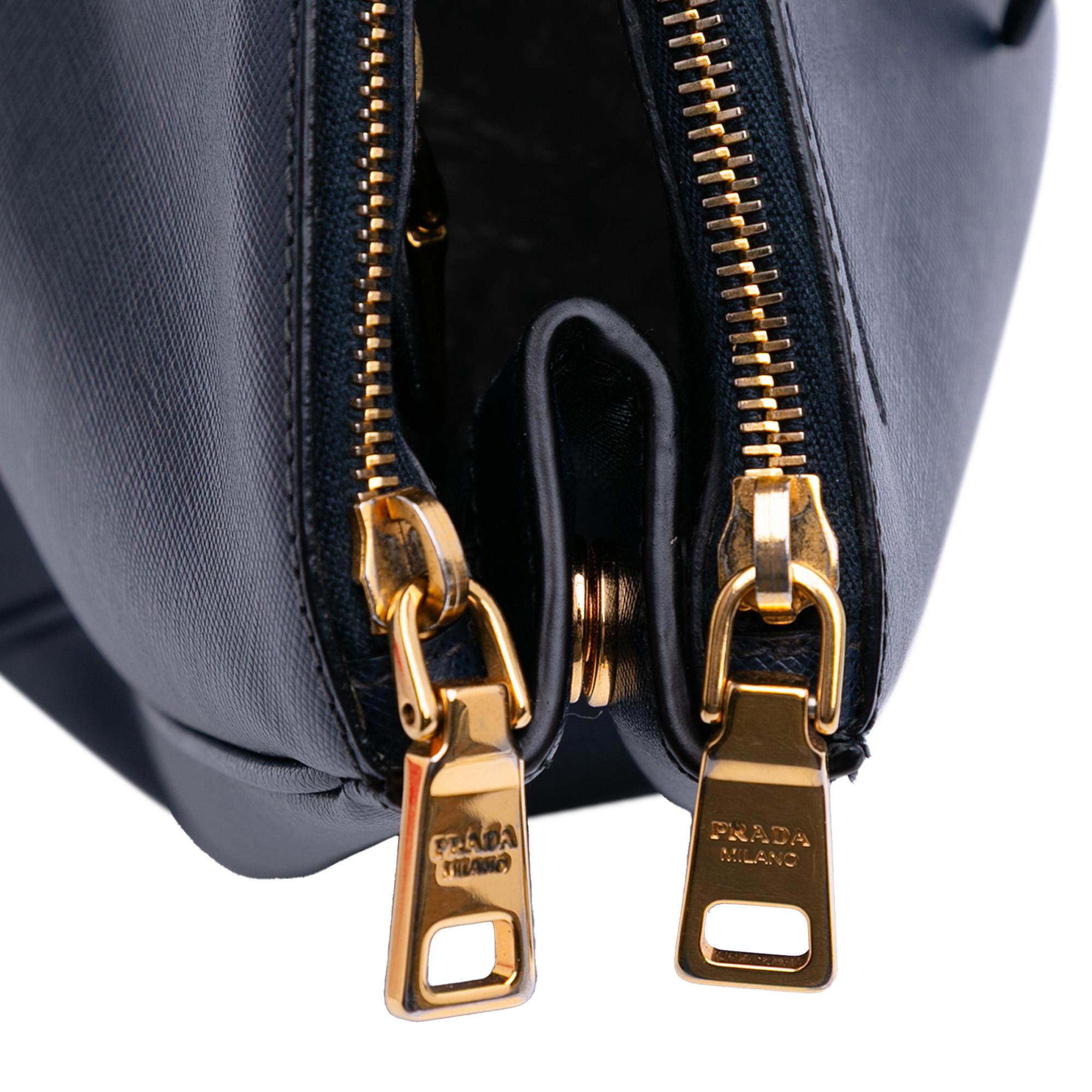 Prada Large Saffiano Lux Galleria Double Zip Tote