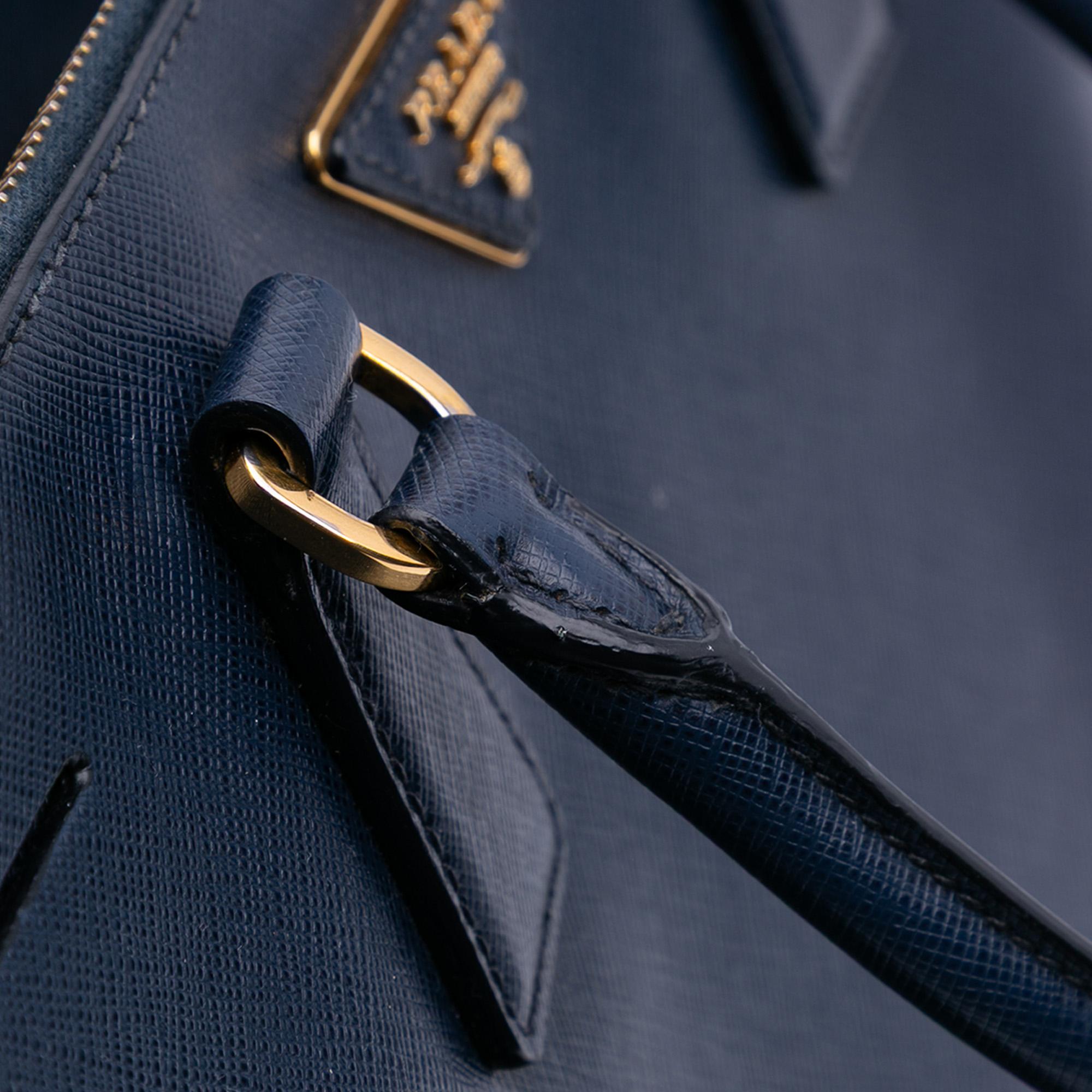Prada Large Saffiano Lux Galleria Double Zip Tote