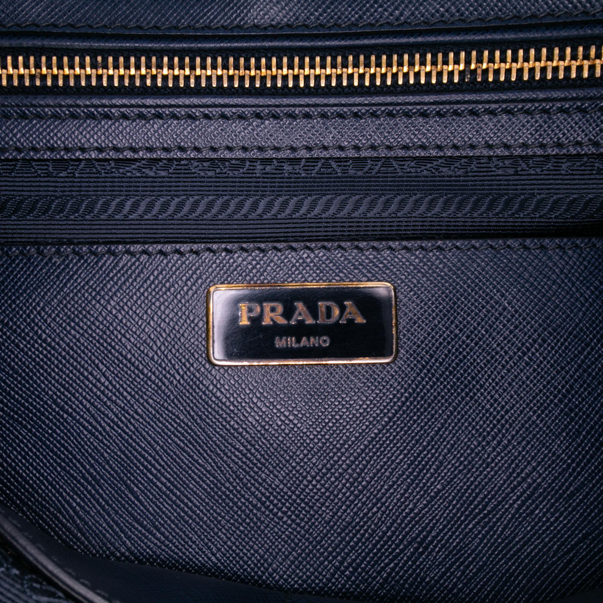 Prada Large Saffiano Lux Galleria Double Zip Tote
