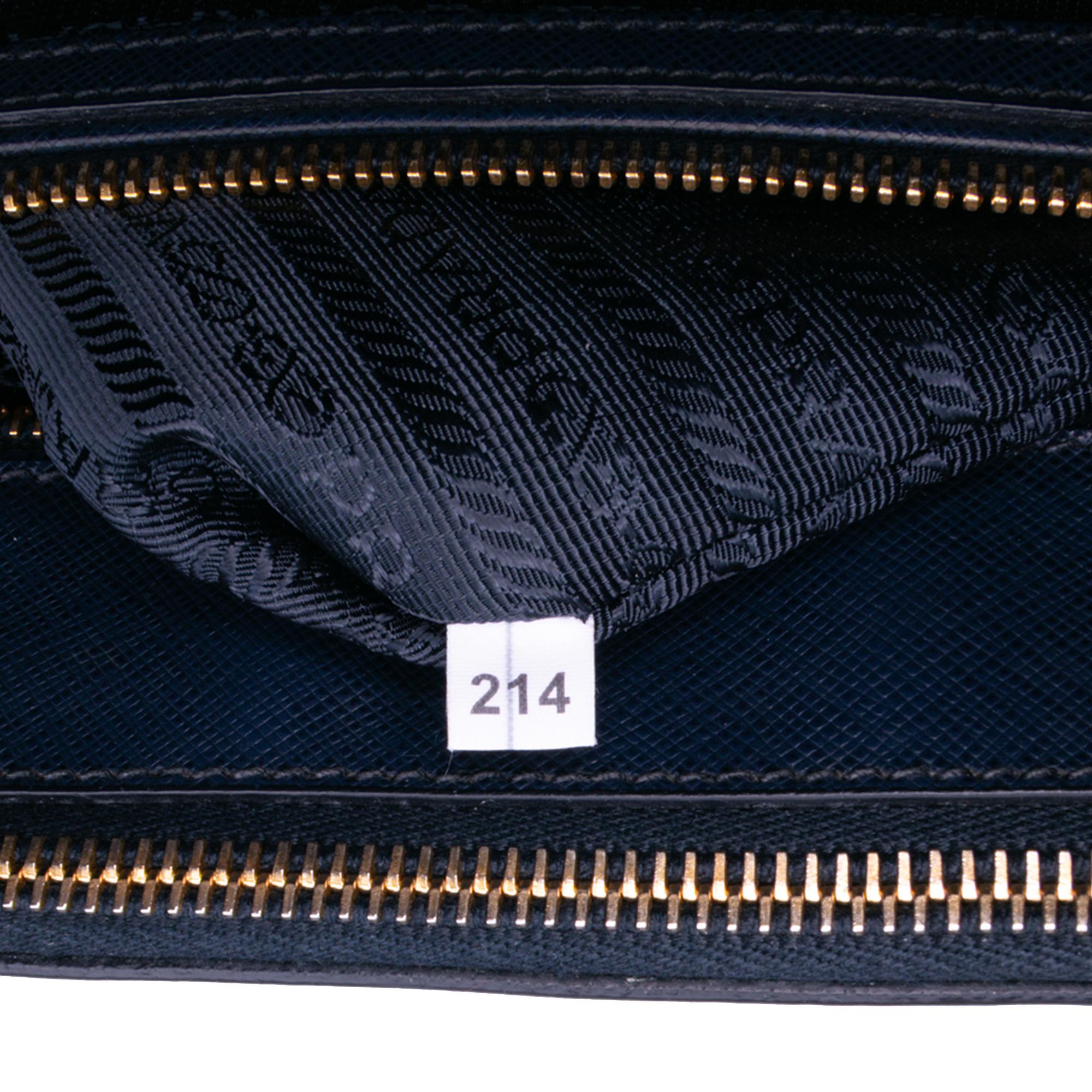 Prada Large Saffiano Lux Galleria Double Zip Tote