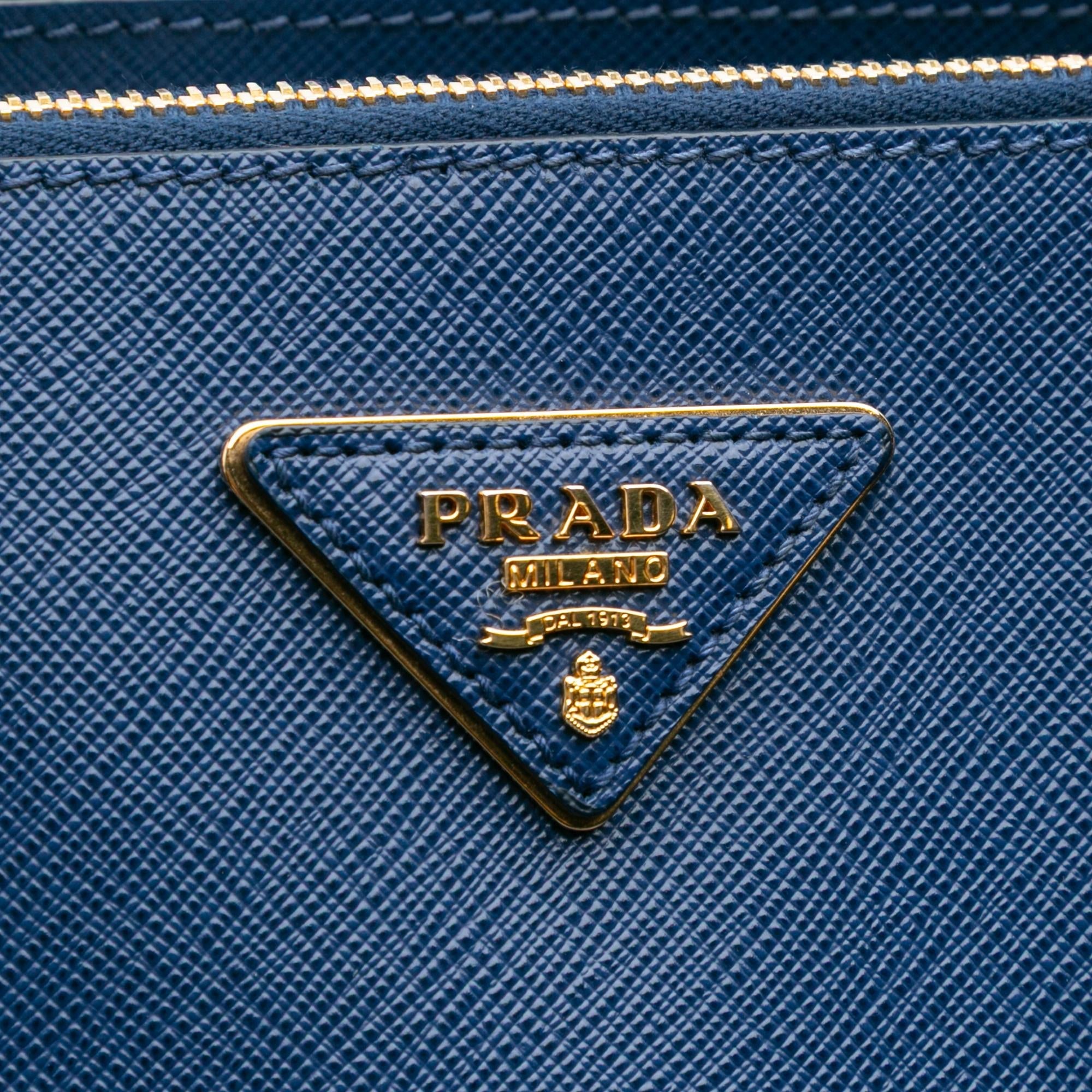 Prada Large Saffiano Lux Galleria Double Zip Tote
